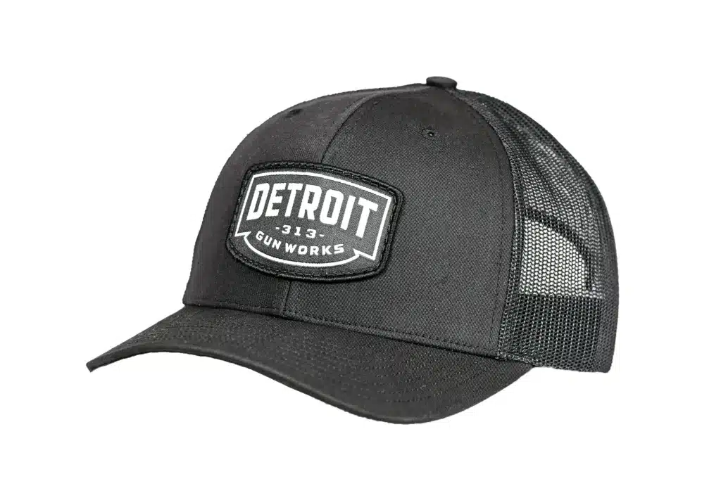 DGW Badge Trucker Hat. All Black.